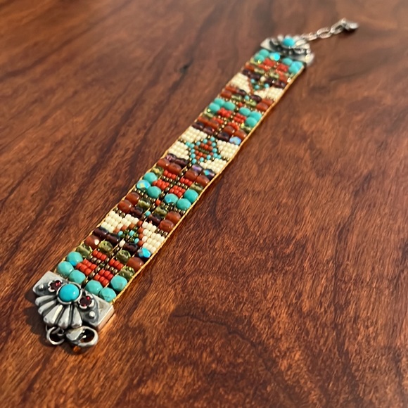 Brand new Chili Rose Native American motif bracelet.  Never worn. - Picture 2 of 3